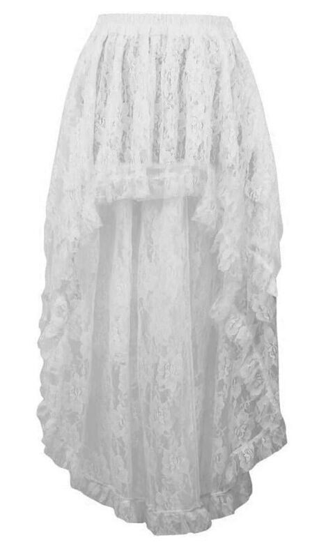 White Lace Hi-lo Skirt