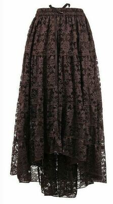 Brown Lace Long Skirt