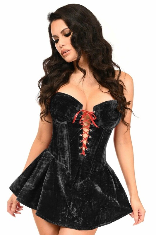 Black Velvet Corset Dress