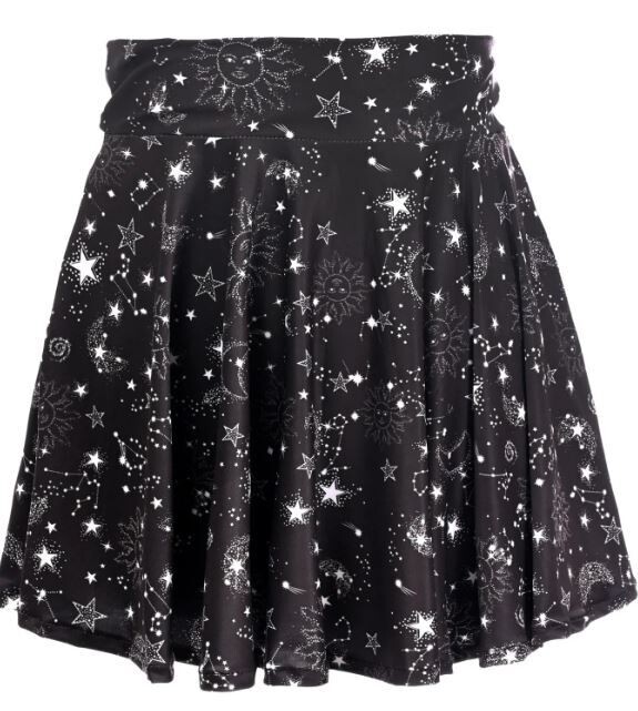Celestial print Stretch Mini skirt