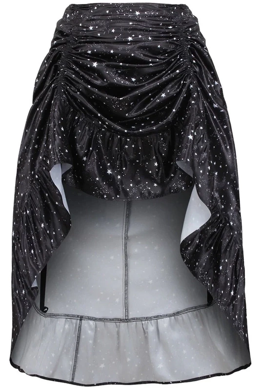 Celestial Print Victorian Skirt Adjustable hi-low