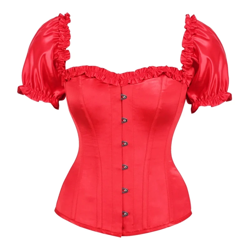 Red Satin Corset top