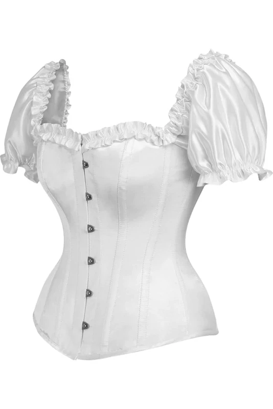 White Satin Corset top