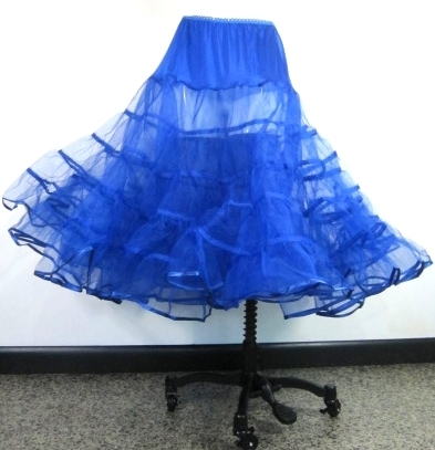 Royal Blue​ petticoat 26"- 30" Organza Crinoline up to 42" waist