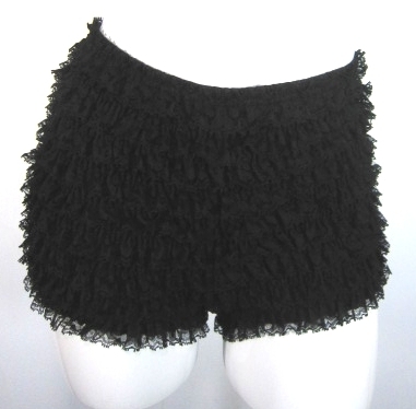Black Nylon Bella Sous Rumba Sissy Boy Short up to 48&quot; waist