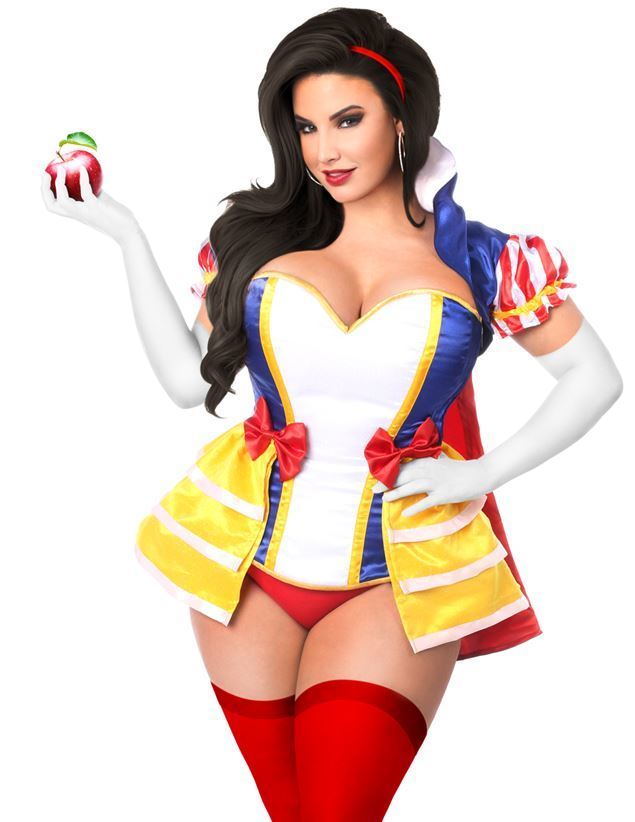 Plus Size Snow White Costume Satin Corset Princess
