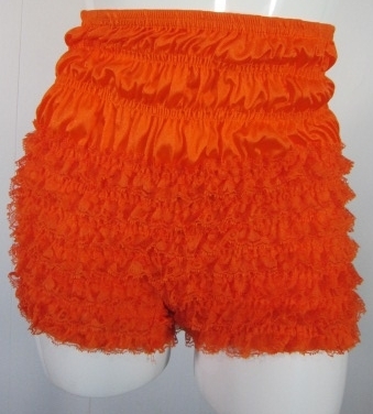 Orange Nylon Sissy Panty 3" Inseam Petti Pant