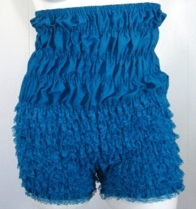 Peacock Blue Cotton High Waist Panty 2.5" Inseam Petti Pant up to 48" waist