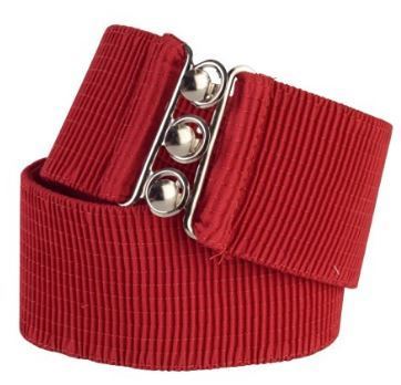 Red 2 1/4" Cotton Stretch Belt to 56" Waist