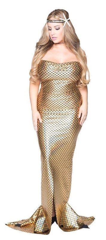 Plus size Golden Belle Mermaid Costume