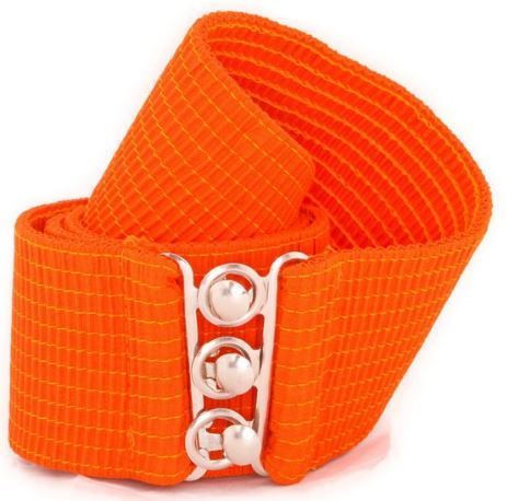 Orange 2 1/4" Cotton Stretch Belt to 50" Waist