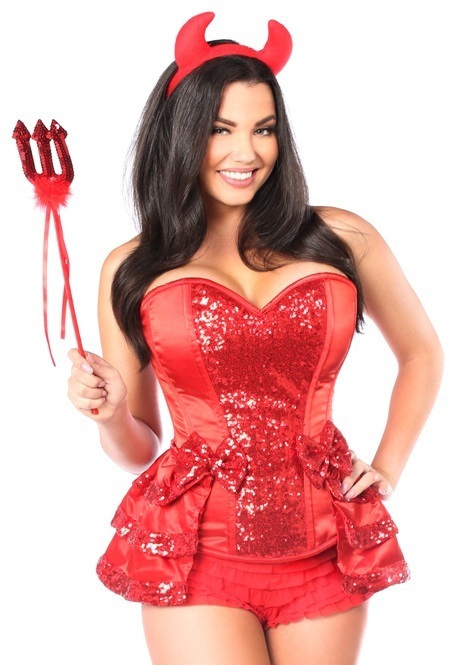 Sequins Corset Devil Costume