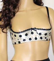 Empire Intimates 4159 1/4 cup bra Polka Dots White W Black Dots
