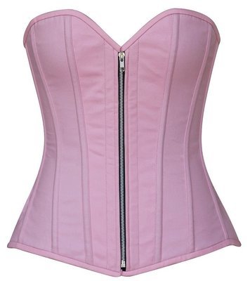 Plus Size Light Pink Cotton Corset