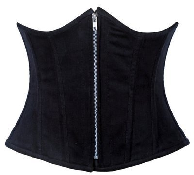 Plus Size Black Open Top Cotton Corset