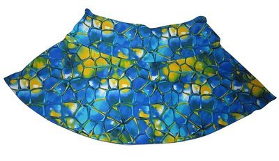 Tortoise printed micro mini skirt Blue