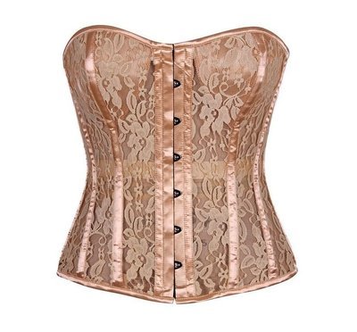 Plus size Tan Lace Molded Cup Corset