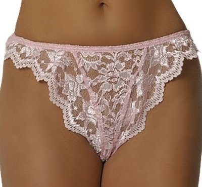 Empire Intimates 108 Satin Pink Lace Panty