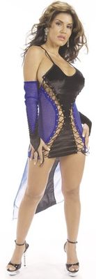 velvet dress w sparkle mesh and train plus gloves