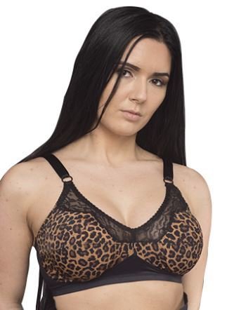Rago 2190 Pin Up style satin Bra Leopard