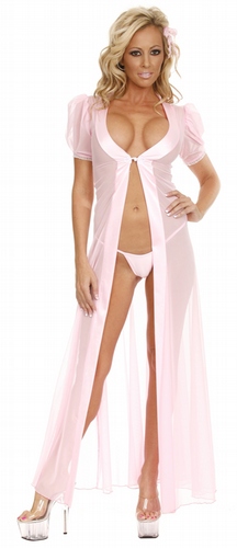 Delicate Illusions L0821M Pretty Victorian flair sheer robe