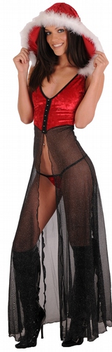 Delicate Illusions HOL2CV Christmas Holiday Sleeveless velvet Robe