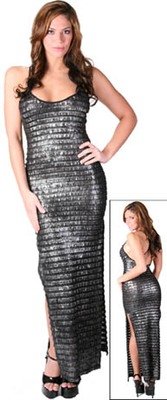Delicate Illusions L1607FPX Plus size Ruffled flipper dress with 2 high side slits
