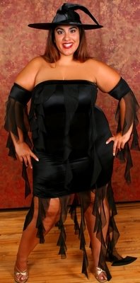 Delicate Illusions Witch-07X Plus size Sexy Witch Costume tube dress