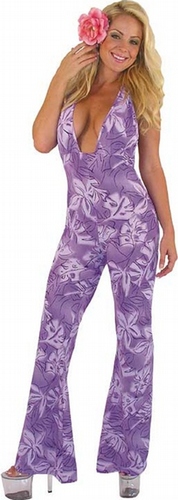 Delicate Illusions L1106PL Sexy Bell bottom Catsuit