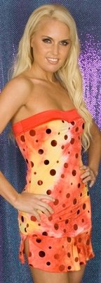 Delicate Illusions S0538FL Metallic Disco ball tube dress w flounce