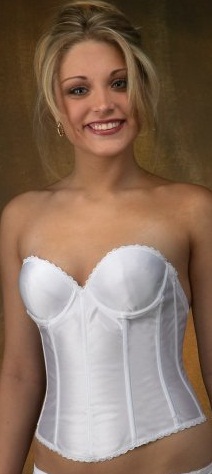 Empire Intimates 1780 Bridal Satin Drop Waist Bustier