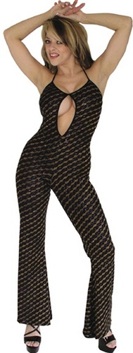 Metallic sparkle keyhole catsuit