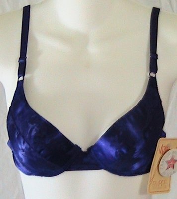 Satin push-up bra Jacquard padded clearance sale