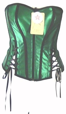 Satin Zip Corset strapless &quot;The Delilah&quot;