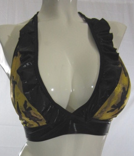 Metallic Gold Camo Halter top