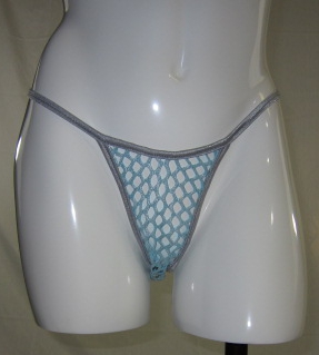 Metallic Honeycomb fishnet thong