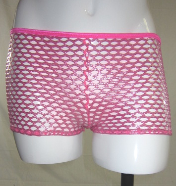 Metallic Honeycomb fishnet Low rise boy short
