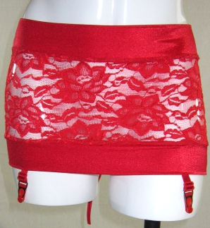 Lace Banded Garter Belt Skirt