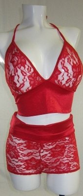 Lace Yoga short with lace Halter top