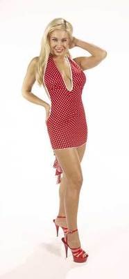 Polka dot low strappy back Cocktail Dress