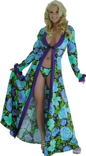 Hawaiian Floral print robe