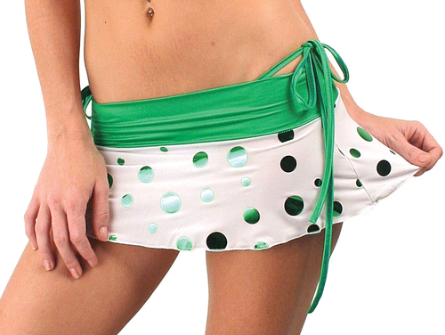 Delicate Illusions 1064FL Bubble foil micro mini skirt