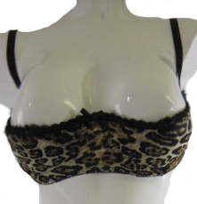 Empire Intimates 2166 Leopard 1/4 cup bra 32 B/C to 44 B/C