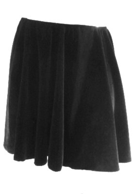 16" Velvet Circle Skirt Black Velvet