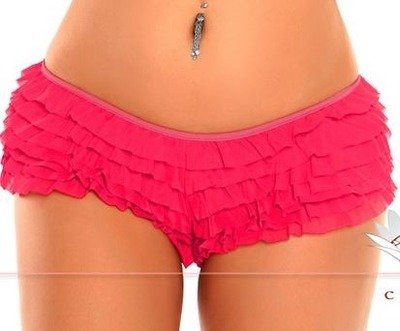 Plus size Fuchsia Ruffle Panty