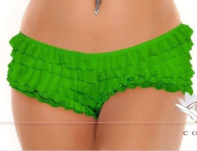 Plus size Green Ruffle Panty