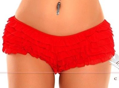 Plus size Red Ruffle Panty