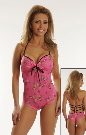 Strappy Butterfly Romper Clubwear