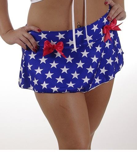 Plus size Patriotic School girl micro mini skirt