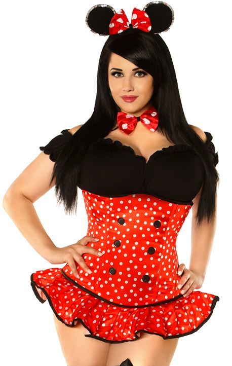 Plus Size Corset " Miss Mouse" Minnie Mouse Costume